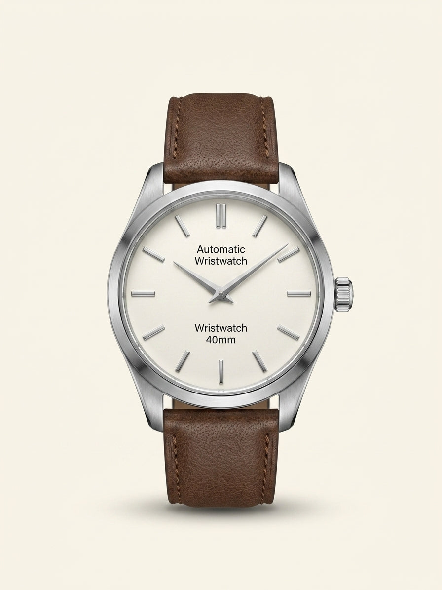 Cartier Santos Large watch 18ct yellow-gold and leather - British product