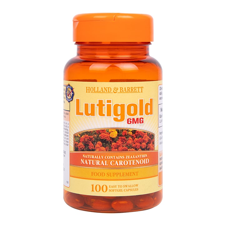 Holland & Barrett Lutigold Lutein 100 Capsules 6mg Plant Sourced Supplements Holland&Barrett   