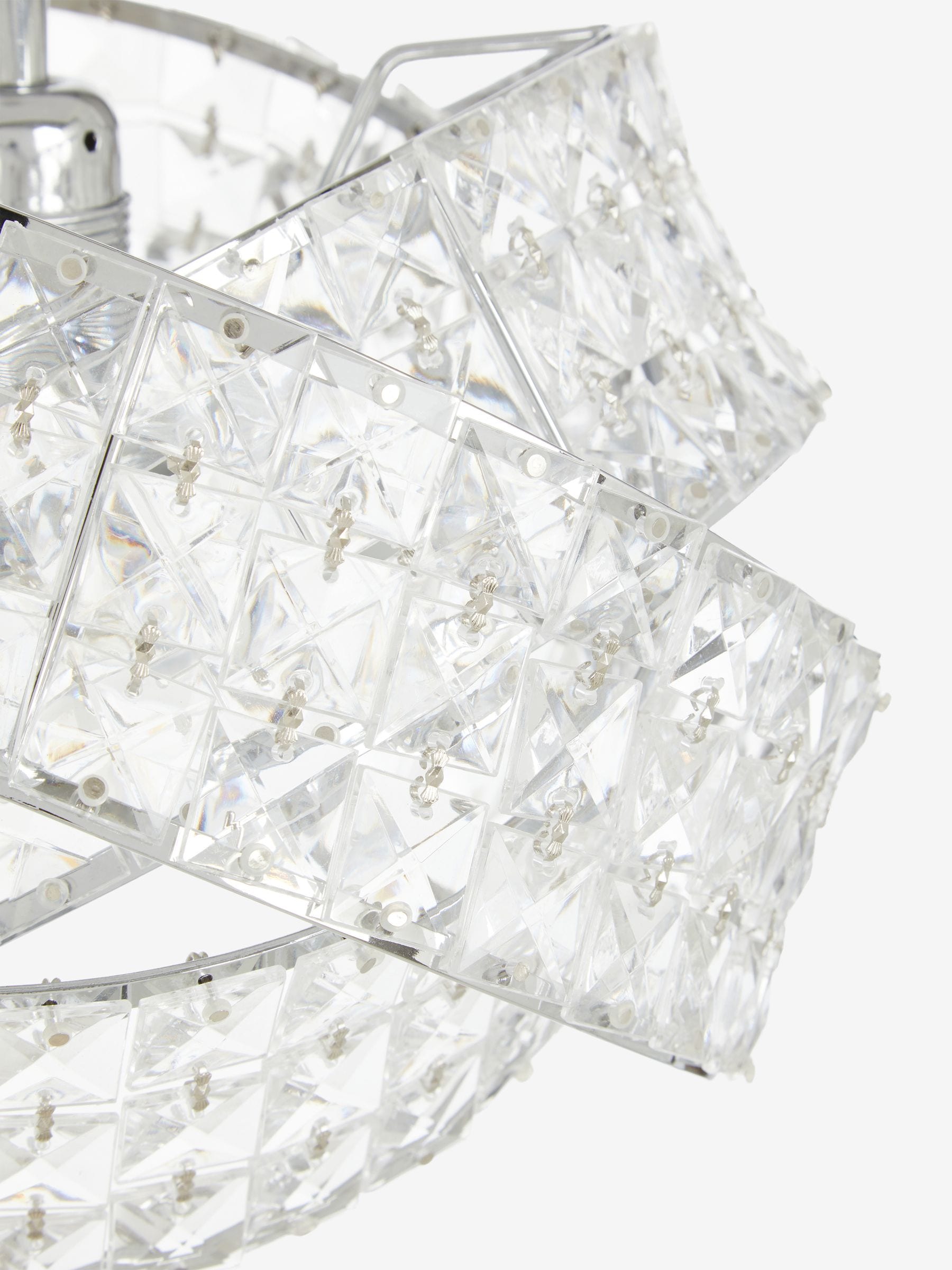 Clear Venetian easy fit lamp shade with acrylic beads - British product