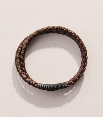 Harrods Tateossian Leather Chelsea Bracelet- Buy online at McGrocer