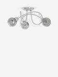 Ceiling light fitting Chrome Lana 3 light smoke glass shades, imported from the UK