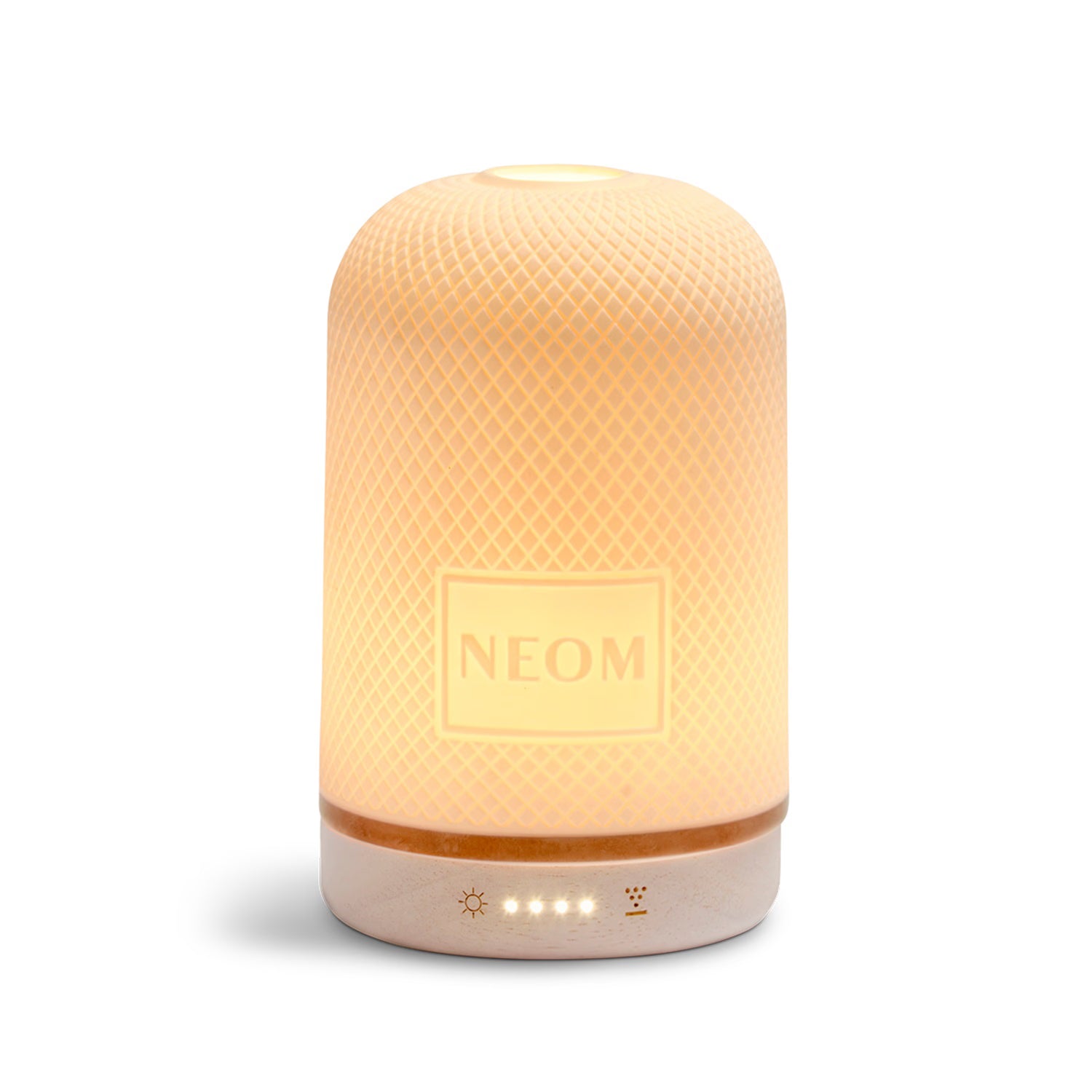 NEOM Wellbeing Pod diffuser with upcycled wood base - British product