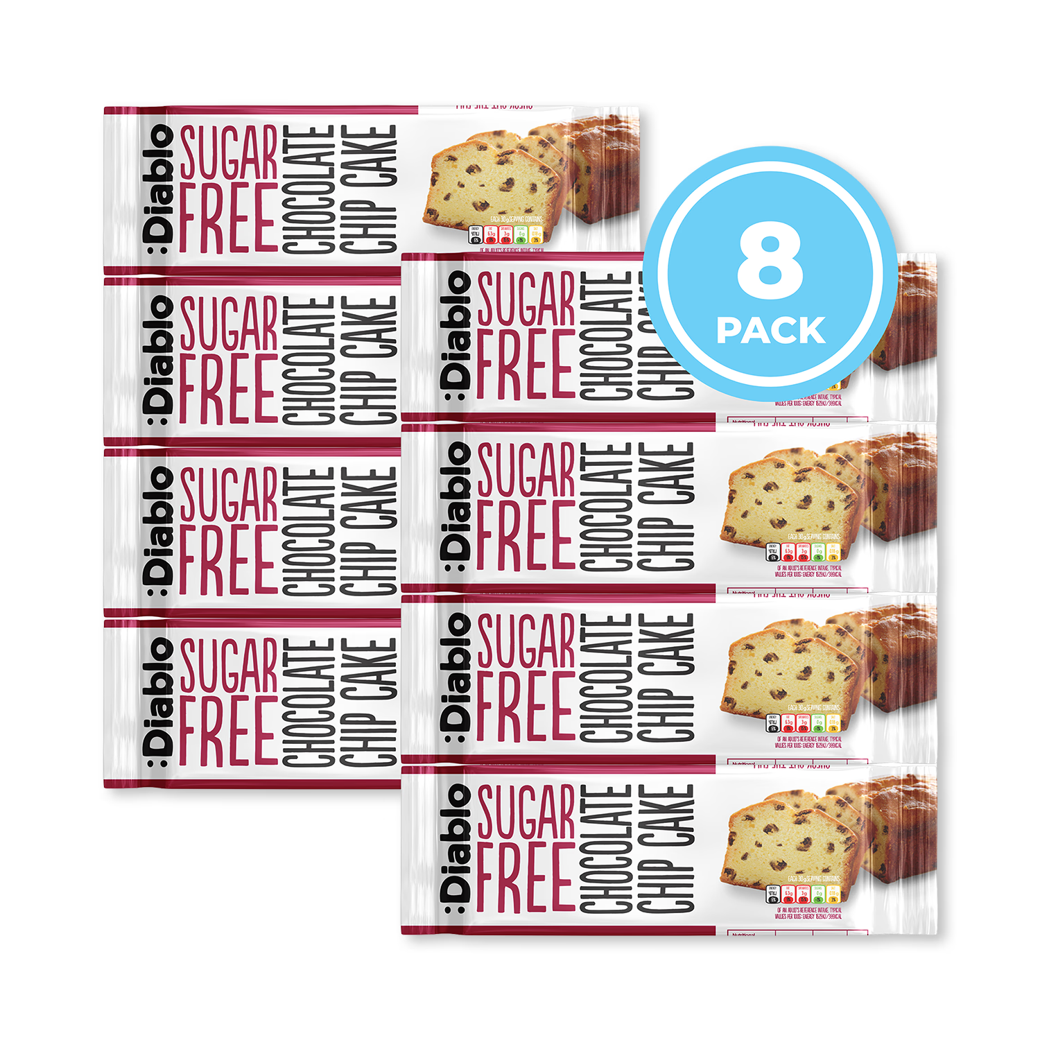 Diablo sugar free chocolate chip cake 200g, UK version