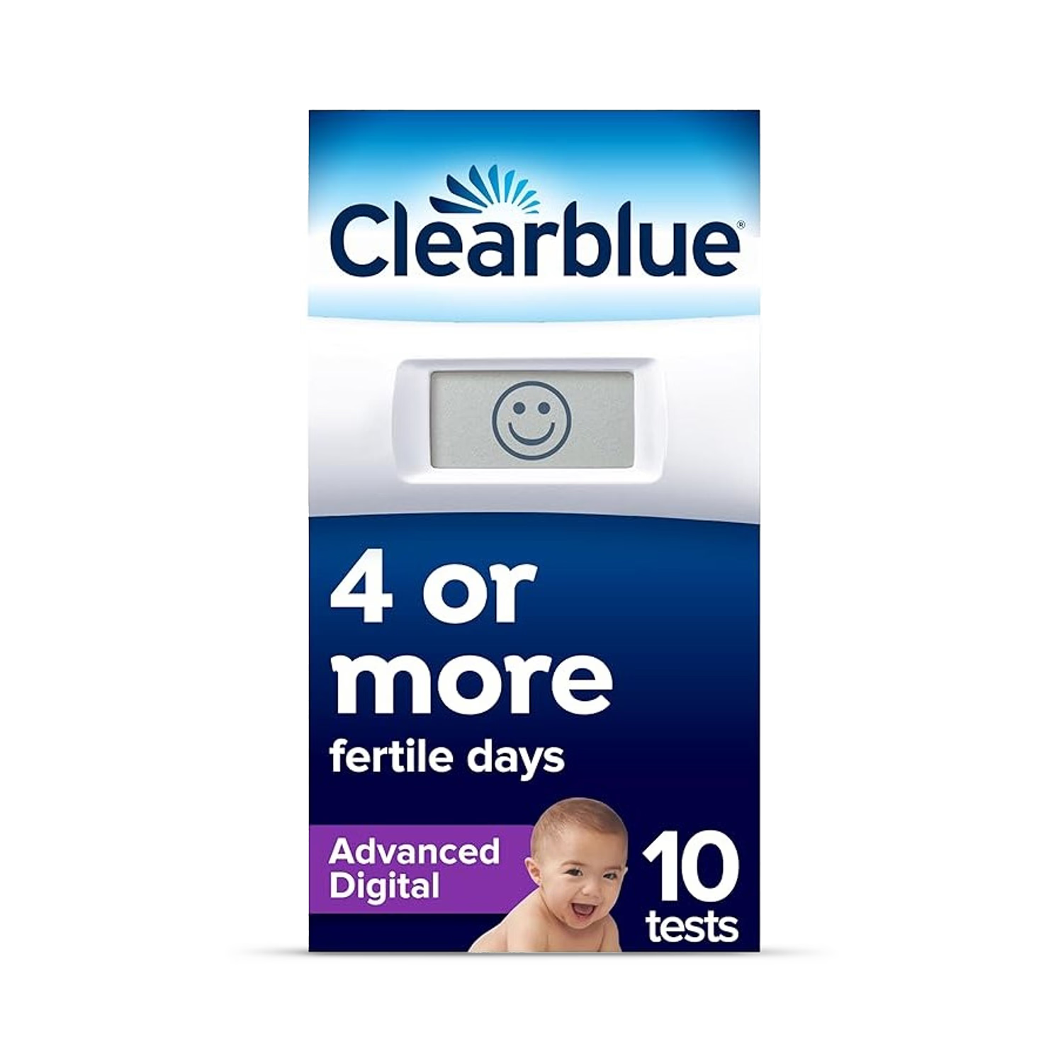 Clearblue digital ovulation test 10 pack, imported from the UK