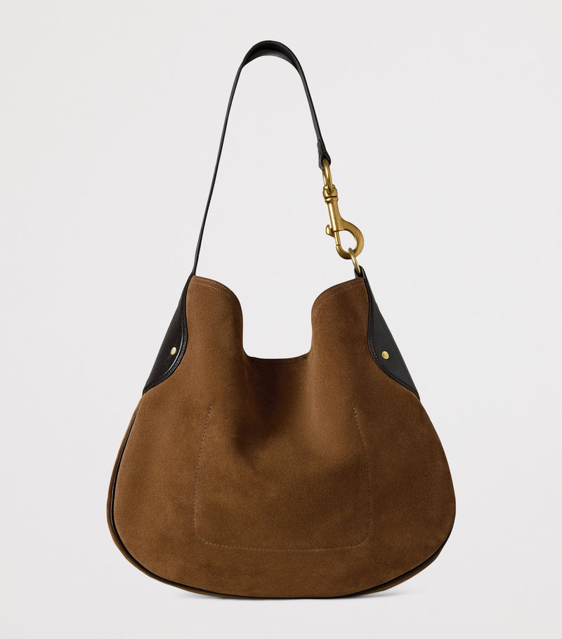 Mulberry suede Hackney shoulder bag, imported from the UK