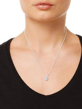Beaverbrooks silver cubic zirconia pear-shaped pendant and earrings set - British product