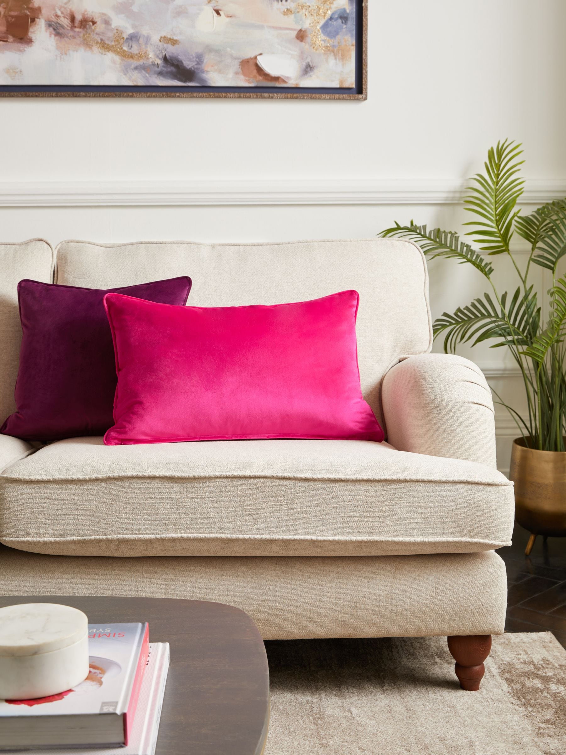Navy Velvet Cushion 59 x 59cm