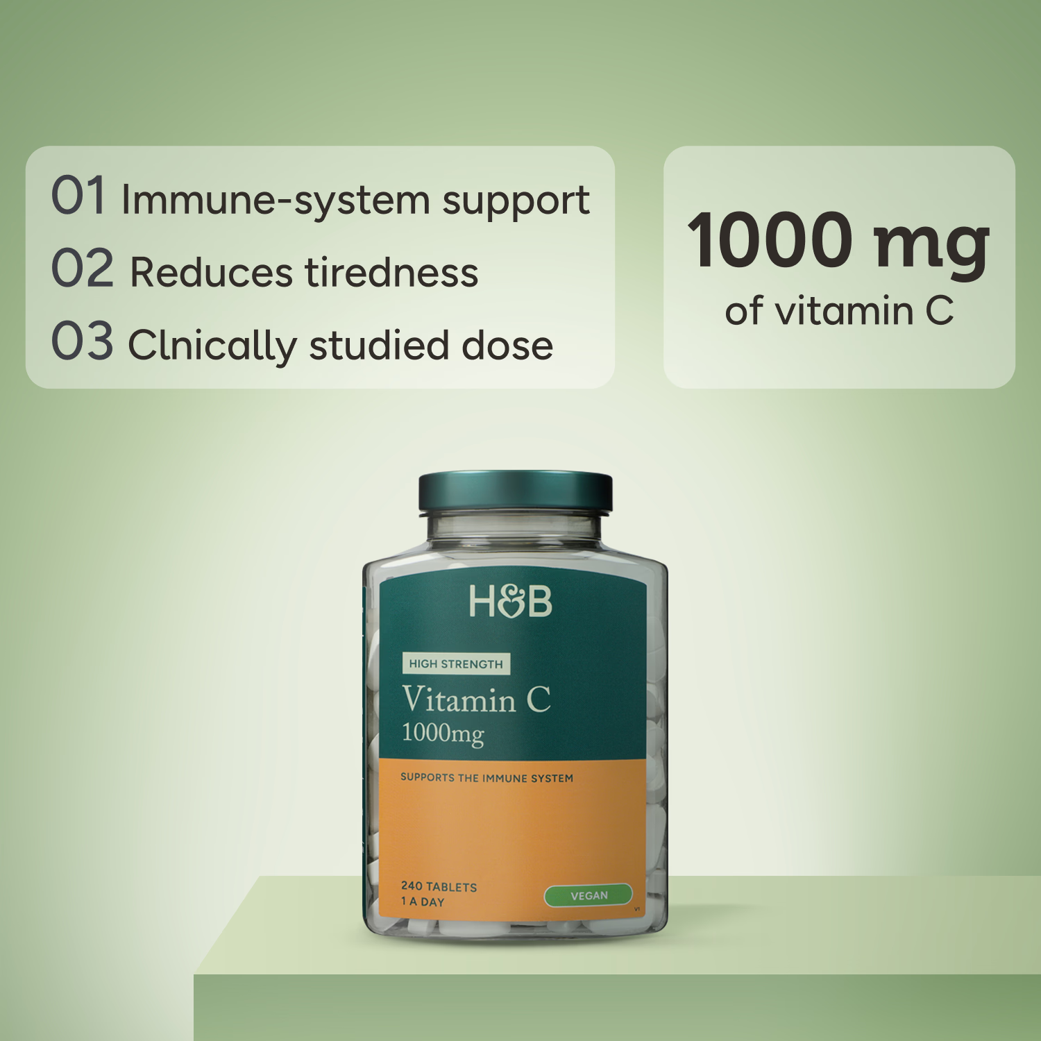 Holland Barrett Vitamin C tablets 1000mg 240s, UK version