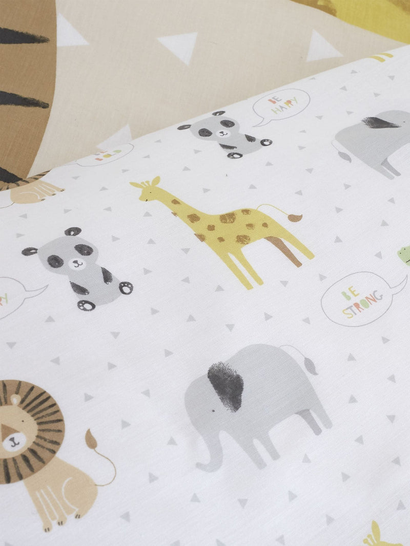 Catherine Lansfield Natural Roarsome duvet cover and pillowcase set - British product