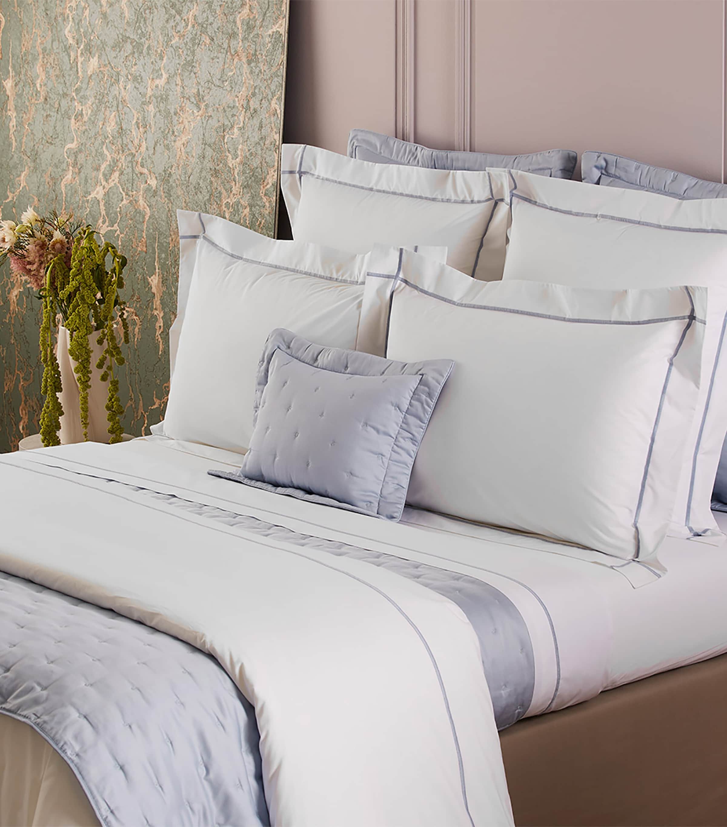 Yves Delorme Athena Square Oxford pillowcase 65cm x 65cm (British brand)