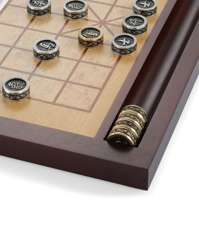 Royal Selangor Chinese chess set pewter pieces board - British product