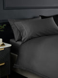 Collection Luxe charcoal grey duvet cover set - British product