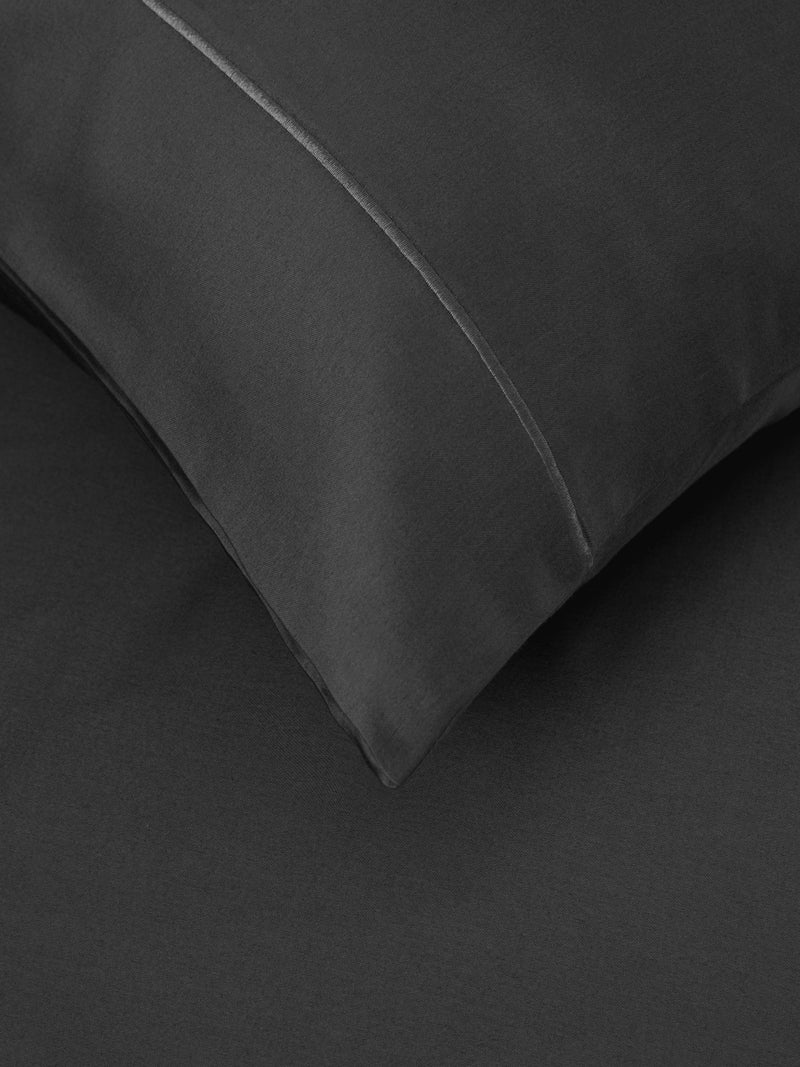 Collection Luxe charcoal grey duvet cover set - British product