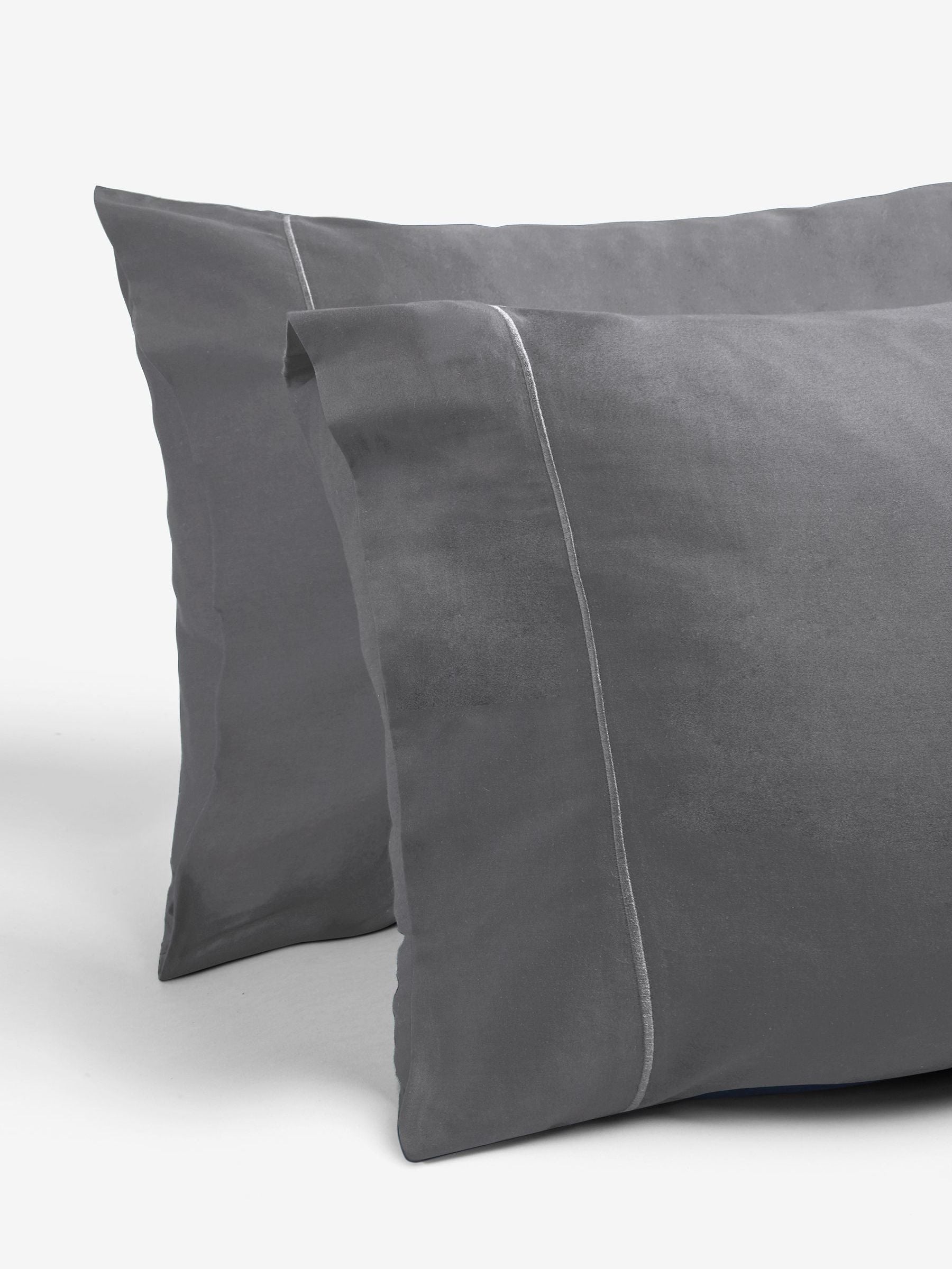 Collection Luxe charcoal grey duvet cover set - British product