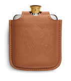 Ralph Lauren Home decorative hip flask with duelling polo players, 355ml capacity, imported from the UK