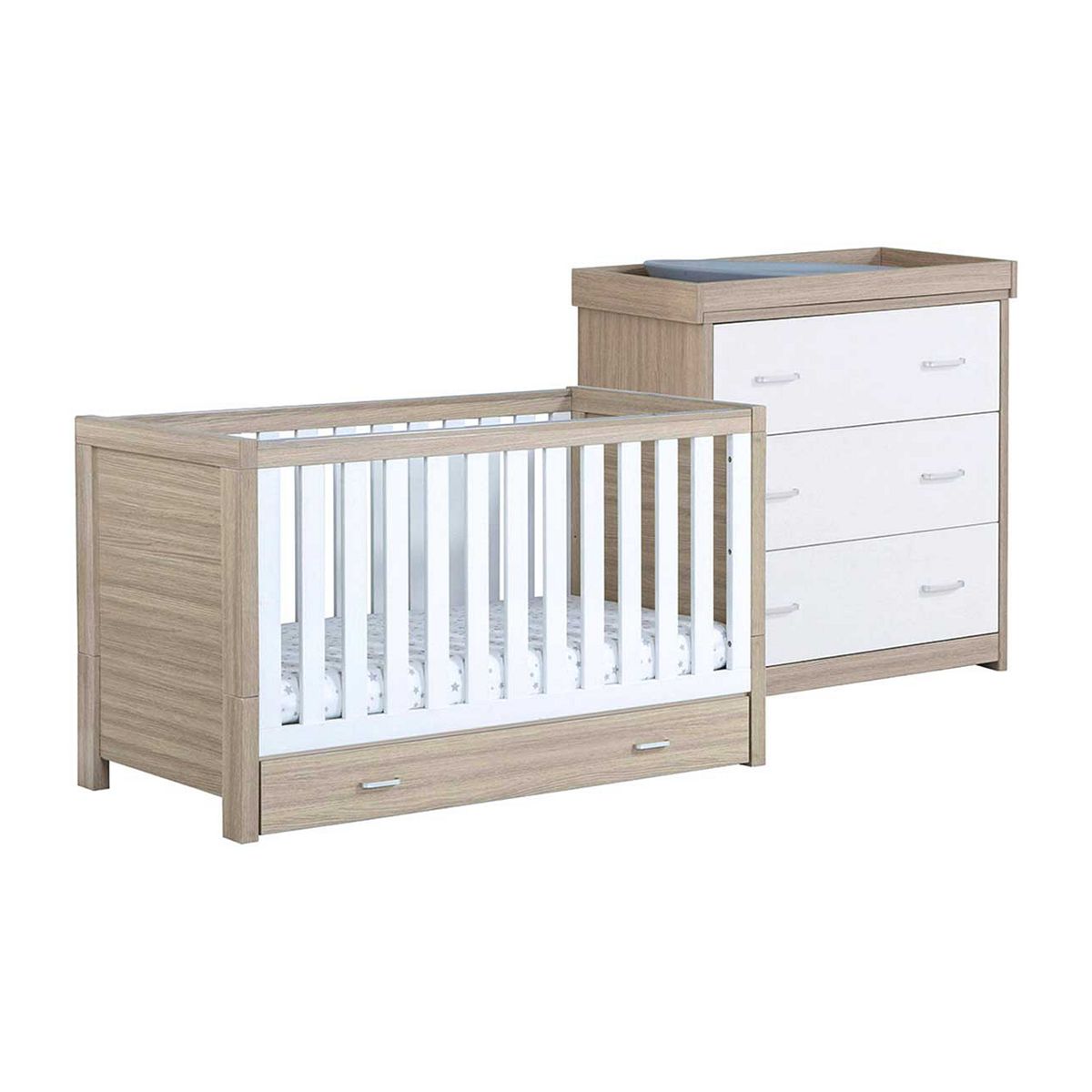 Babymore Luno 2 Pieces Room Set - Oak White GOODS Boots   