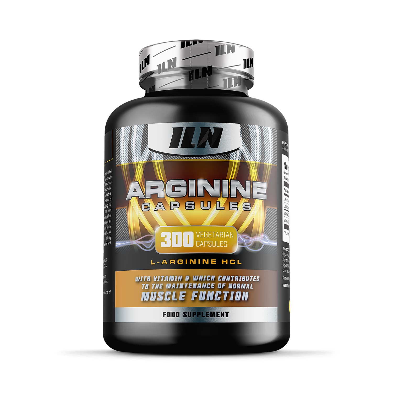 L Arginine capsules 2600mg with glutamine 300 capsules - British product