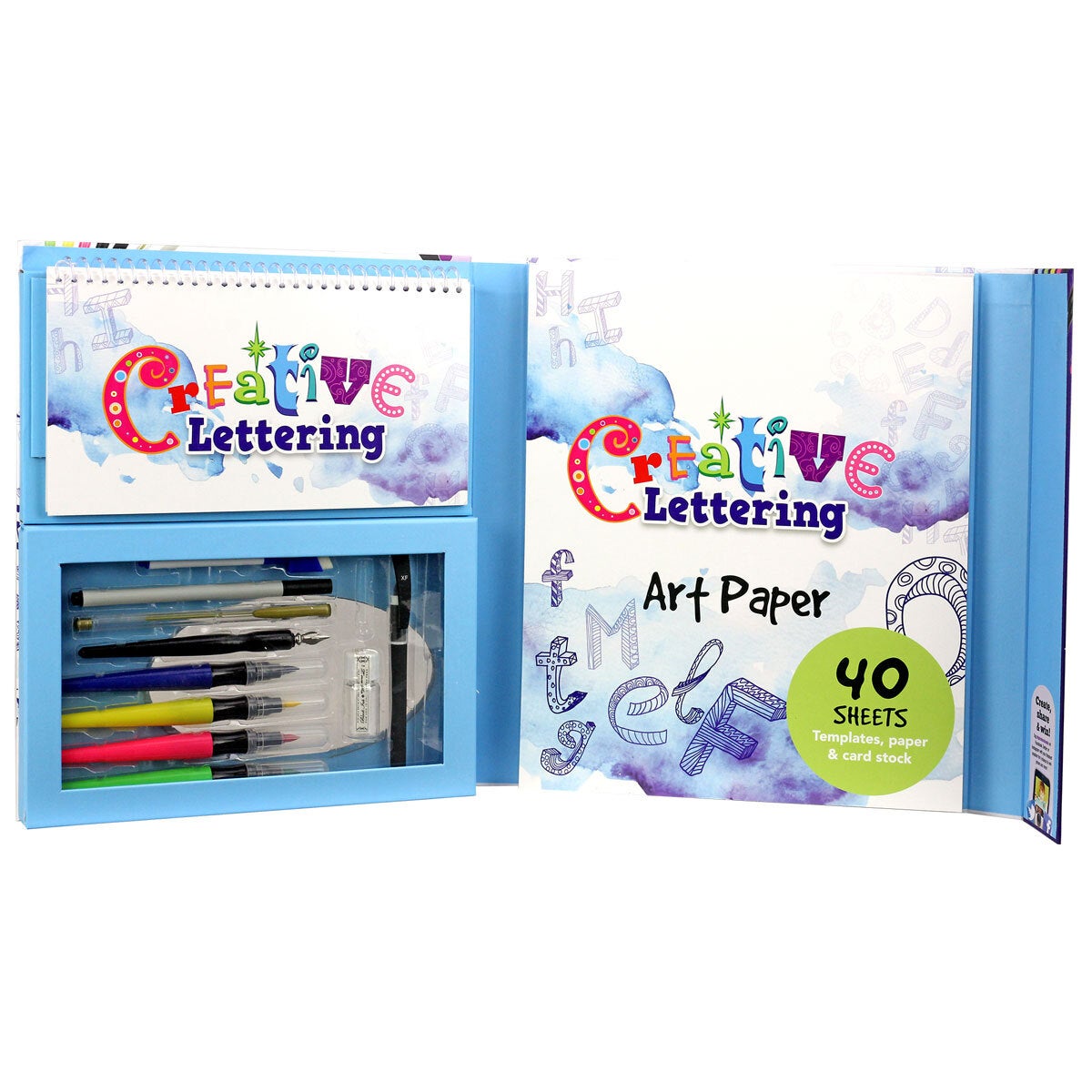 Petit Picasso art kit with spiral, manga, and lettering, UK version