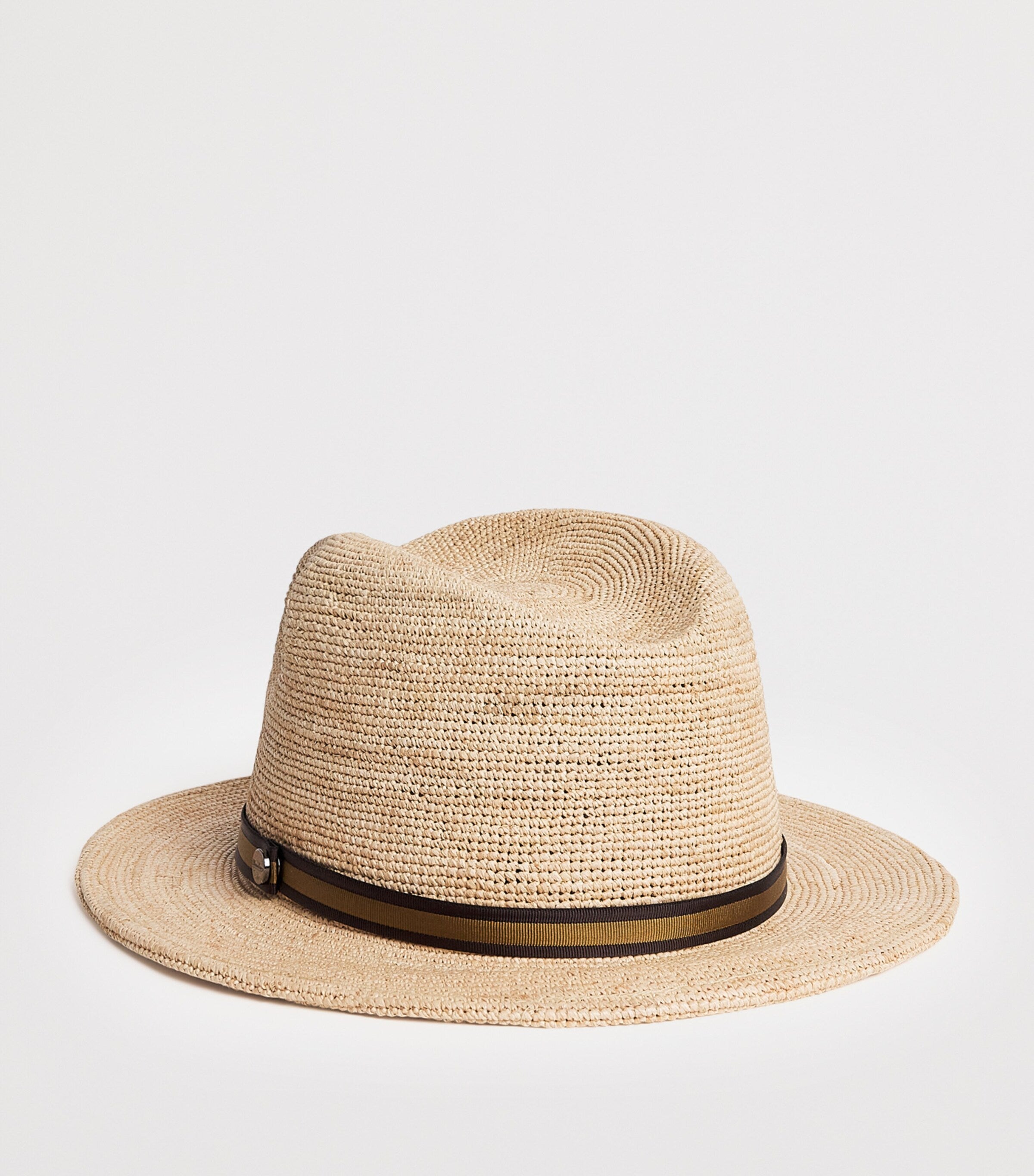 Borsalino hand-crocheted Argentina raffia hat - British product