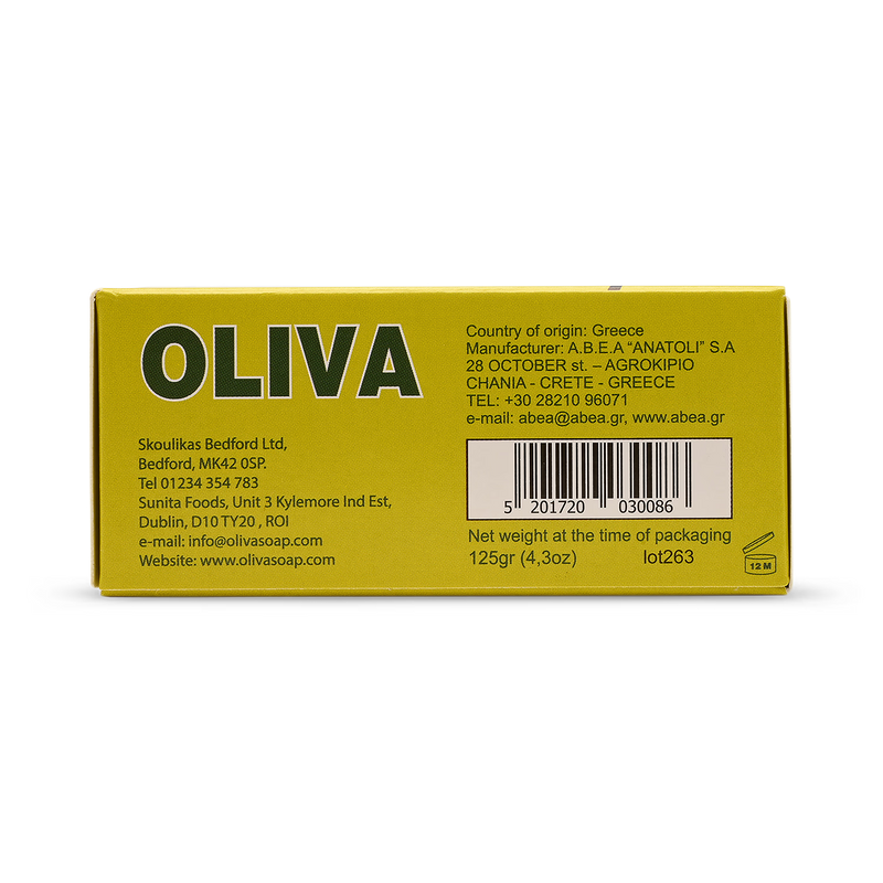 Oliva Pure Olive Oil Soap Bar 125g, imported from the UK