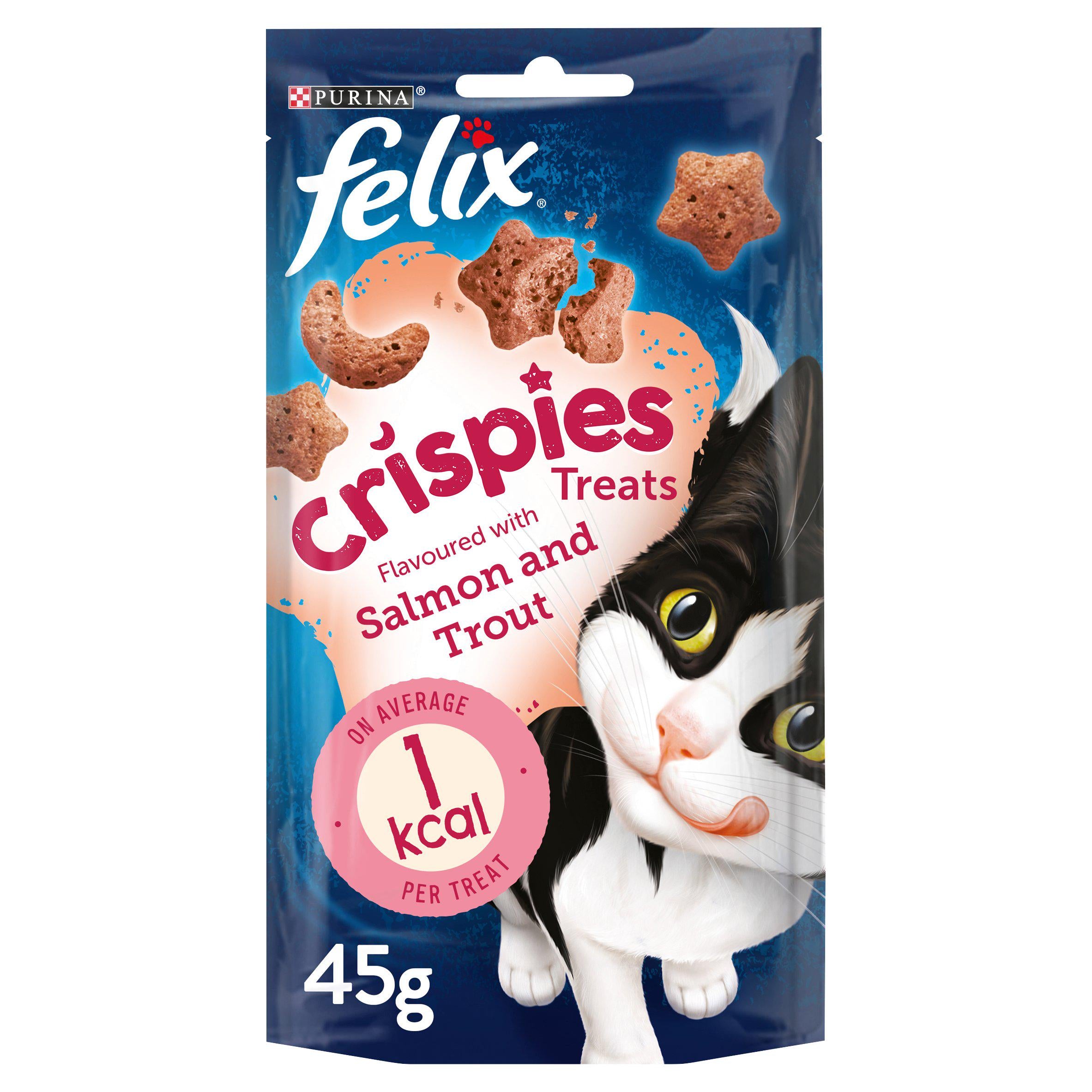 Felix Crispies Flavoured with Salmon & Trout 45g GOODS Sainsburys   