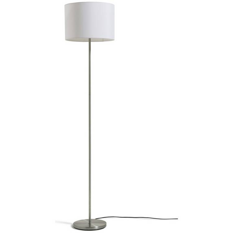 Argos Home Satin Stick Floor Lamp Super White, imported from the UK