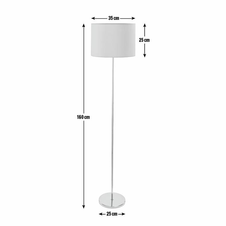 Argos Home Satin Stick Floor Lamp Super White, imported from the UK