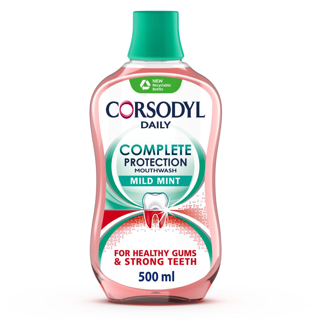 Corsodyl Mild Mint Complete Protection Daily Mouthwash 500ml