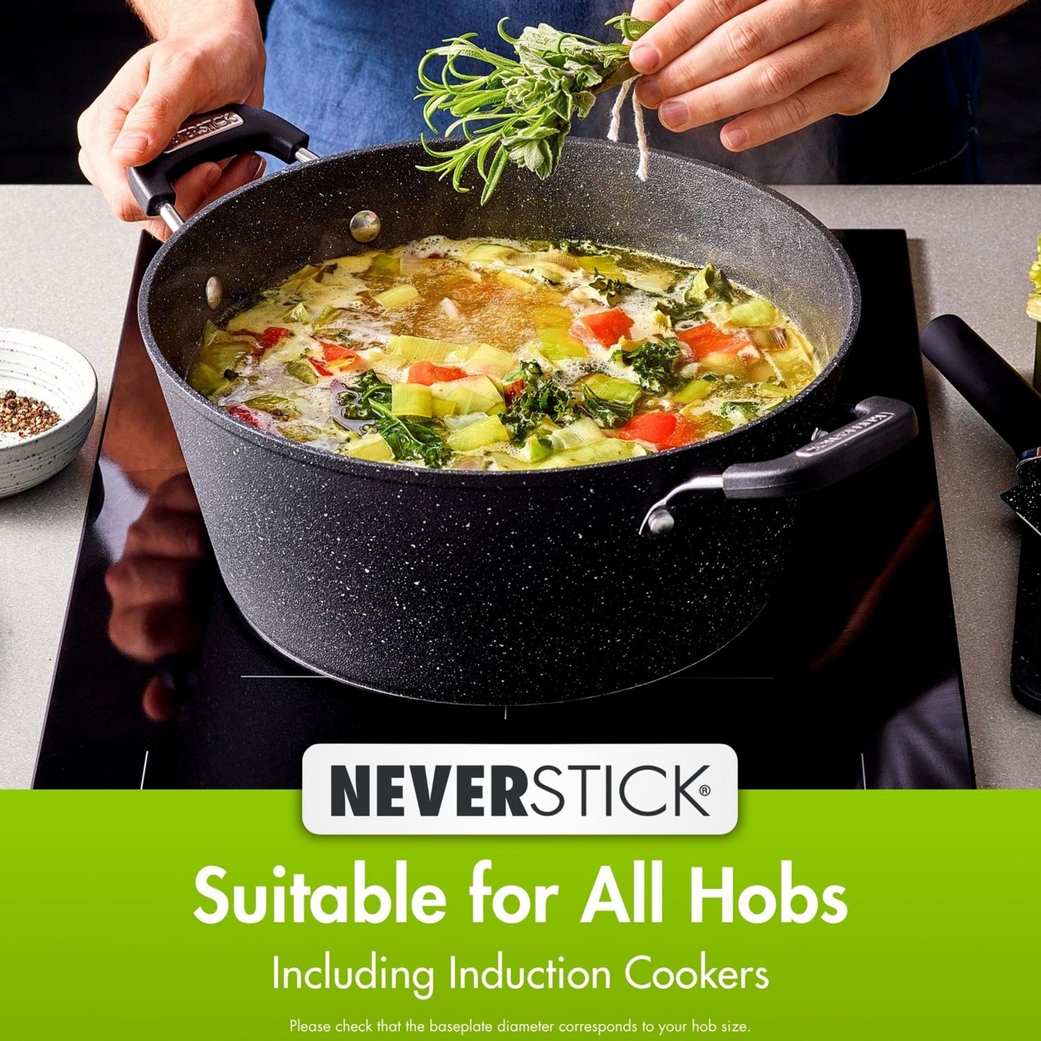 Scoville Neverstick 5 piece pan set, imported from the UK