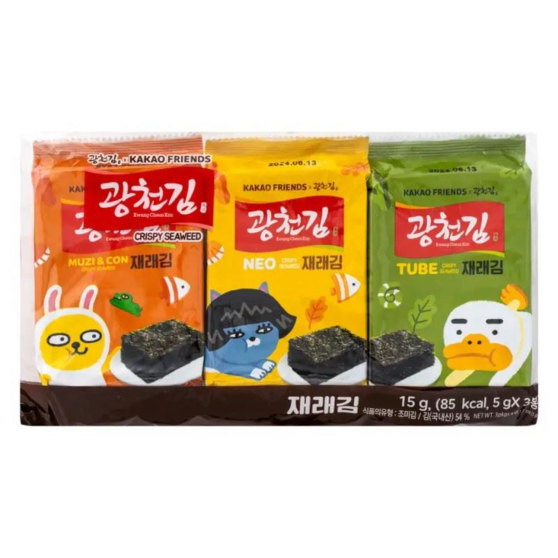 Kwang Cheon Kim crispy seaweed Kakao Friends (British brand)