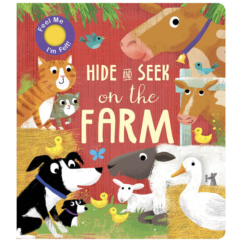 Hide and Seek interactive board book with felt flaps, UK version