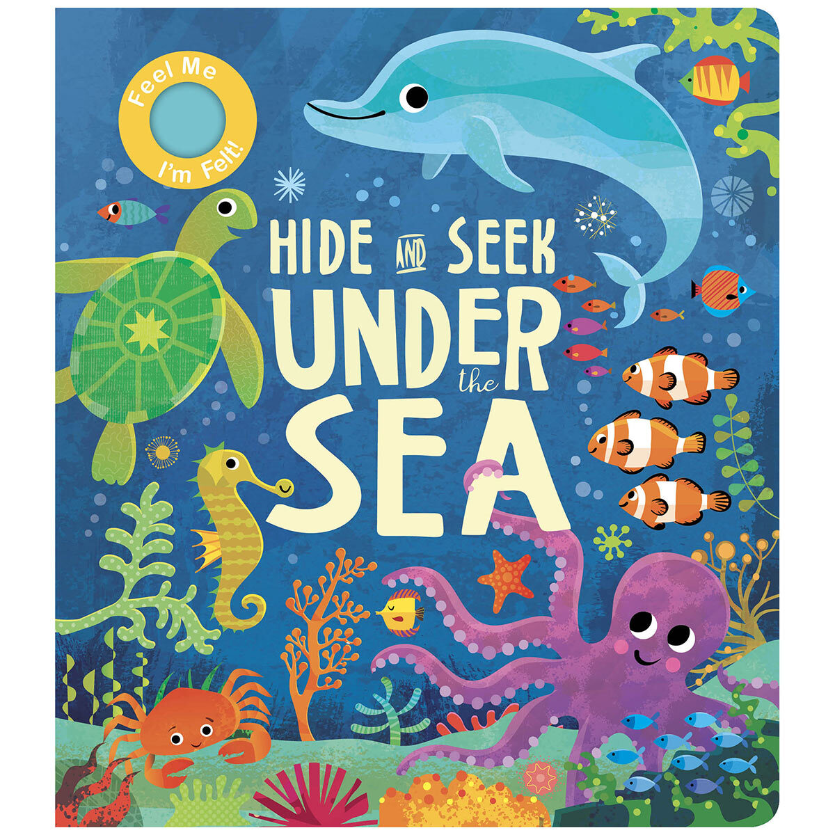 Hide and Seek interactive board book with felt flaps, UK version