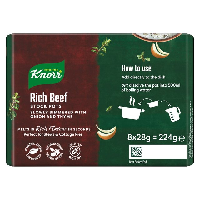 Knorr 8 Rich Beef Stock Pot   8 x 28g GOODS M&S   