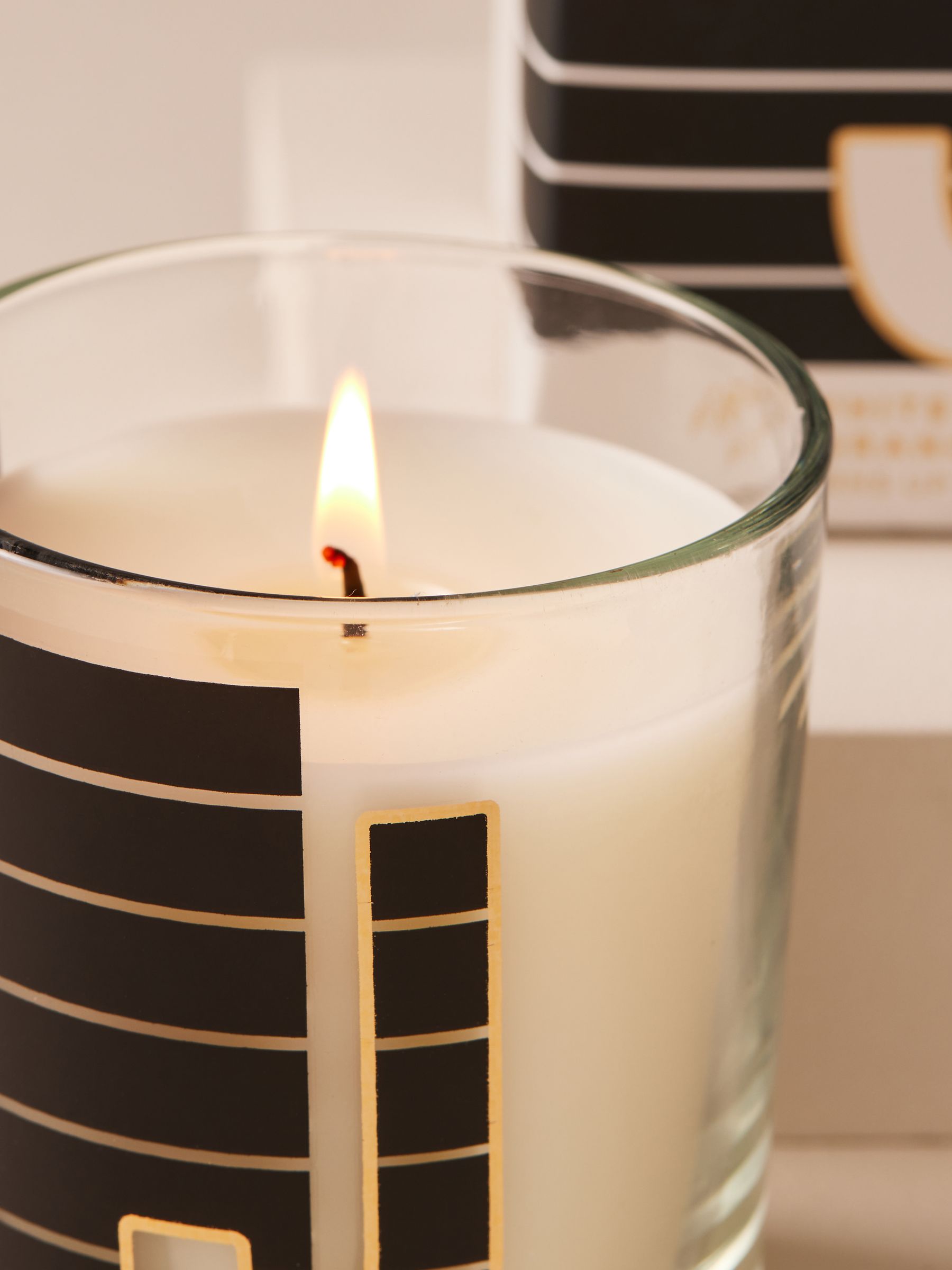 Monochrome Boxed Alphabet White Jasmine Scented Candle