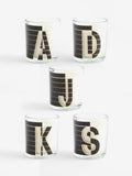 Monochrome Boxed Alphabet White Jasmine Scented Candle
