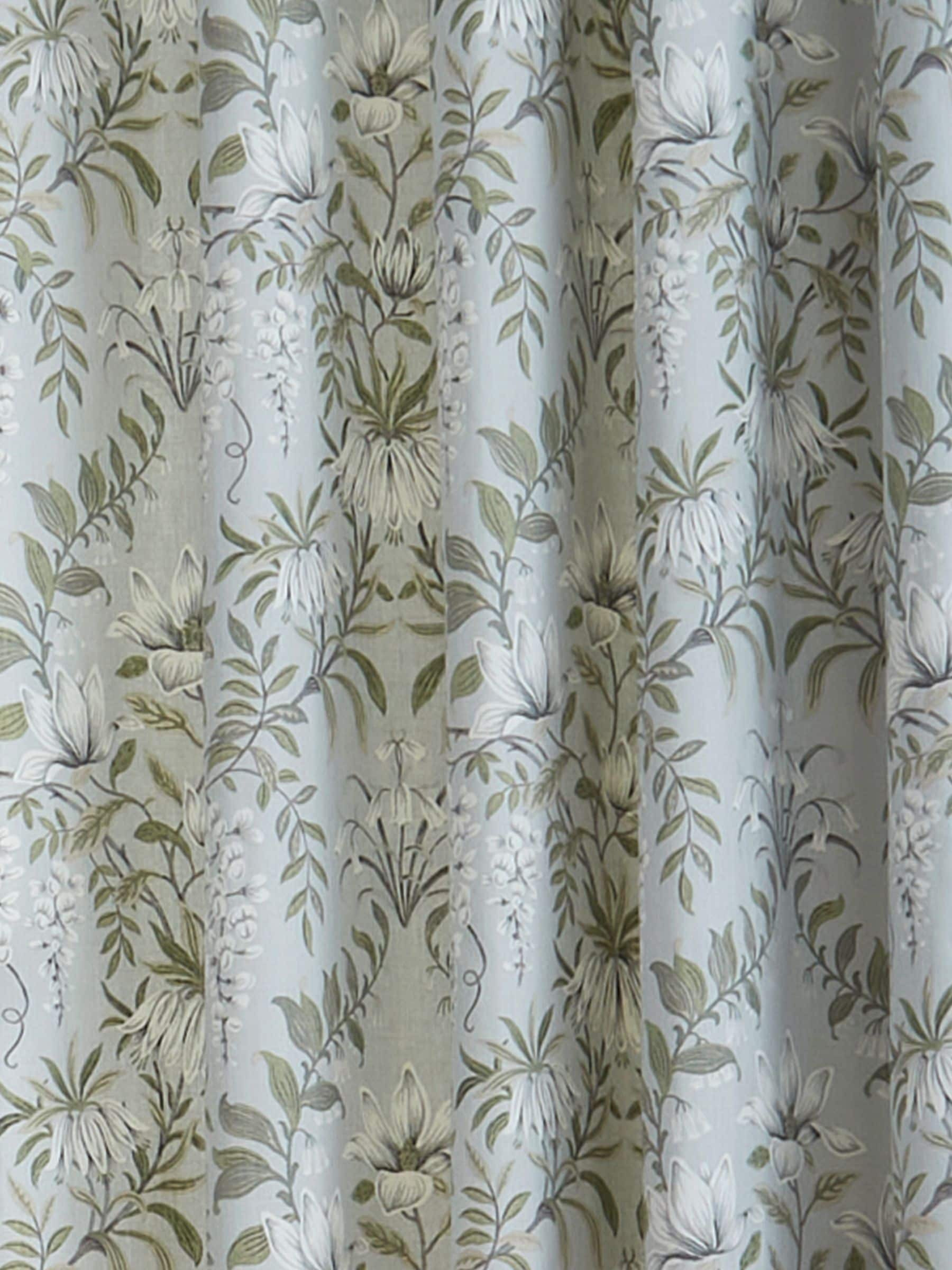 Laura Ashley Green Sage Parterre Lined Eyelet Curtains