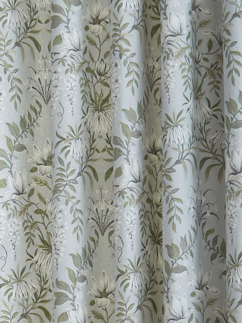 Laura Ashley Green Sage Parterre Lined Eyelet Curtains