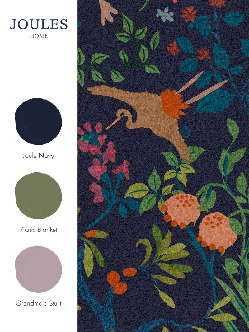 Joules blue enchanted woodland wallpaper - British product