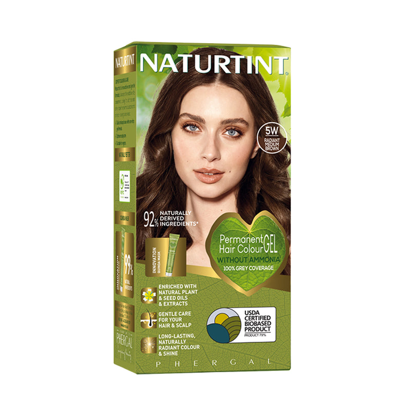 Naturtint hair colour 5W Radiant Medium Brown, imported from the UK