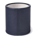 Aspinal Of London round leather pen pot, 10cm x 9cm - British product