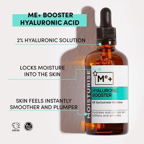 Me+ Hyaluronic Acid Booster 9ml, imported from the UK