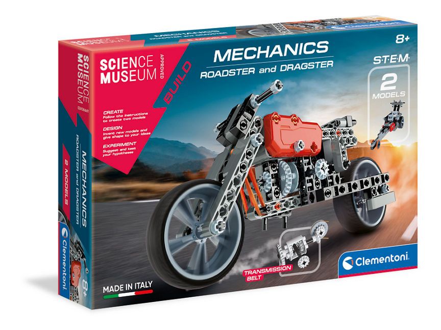 Clementoni Science Museum Mechanics Lab - Roadster & Dragster Kid's Zone ASDA   