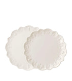 Villeroy & Boch porcelain dinner and dessert plates set with scalloped edge, 8-piece (British brand)