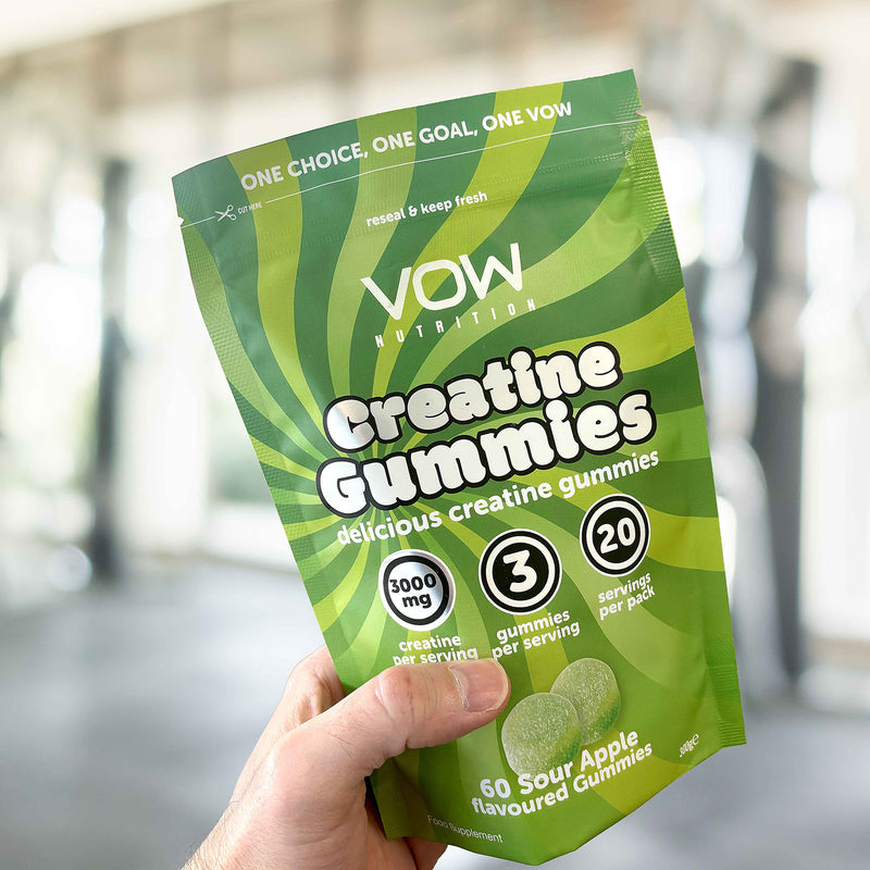 VOW Nutrition Creatine Gummies Sour Apple 60 Gummies, UK version