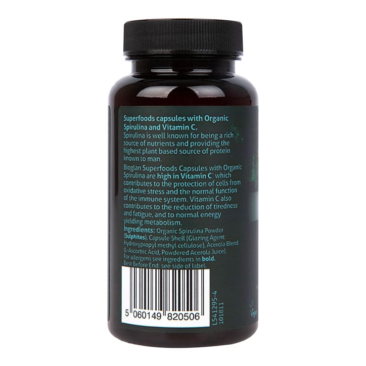 Bioglan Superfoods Organic Spirulina 60 Capsules Spirulina Holland&Barrett   