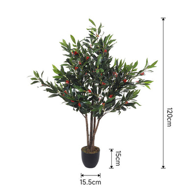 Livingandhome Arbre olivier artificiel, plante de sol 120 cm H