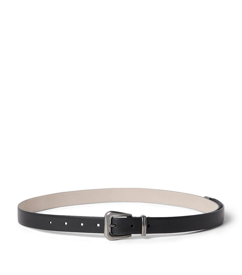 Brunello Cucinelli vachetta leather belt 1.5cm, UK version
