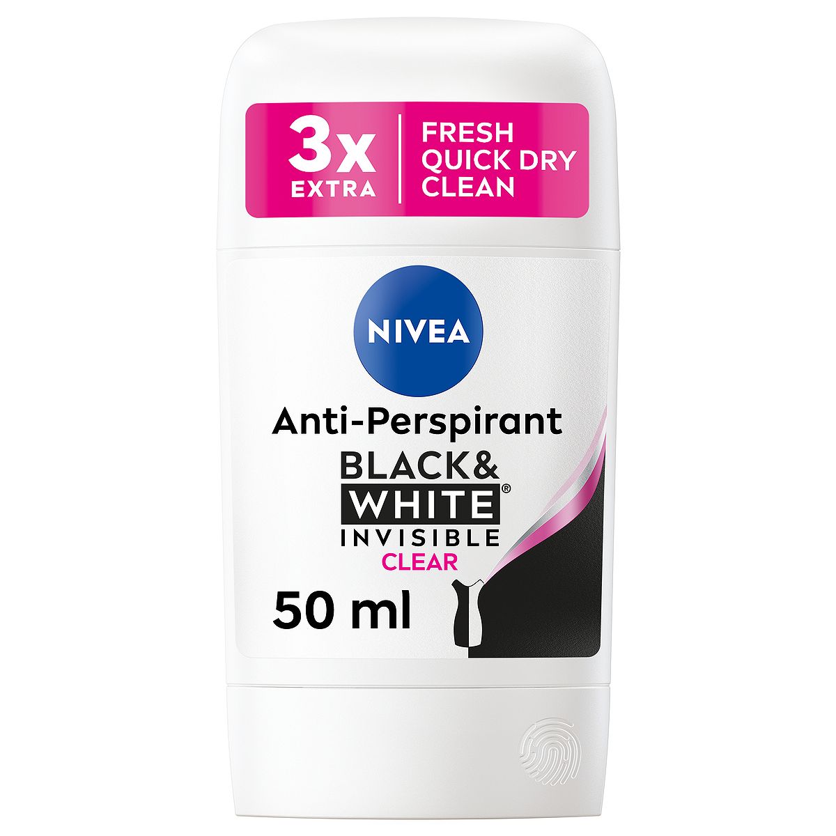 NIVEA Black & White Clear Anti-Perspirant Deodorant Stick 50ml GOODS Boots   