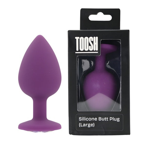 Loving Joy Toosh Black Silicone Butt Plug Large