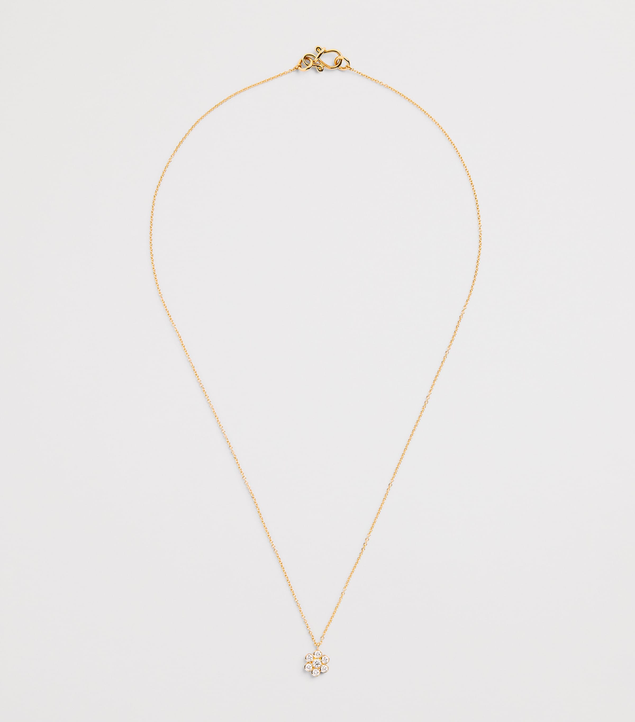Sophie Bille Brahe yellow gold and diamond fleur necklace (British brand)